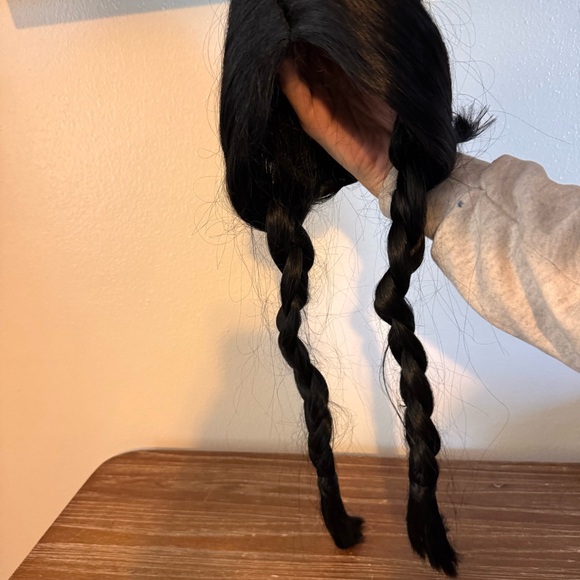 Wednesday Addams Costume Wig Cosplay Themed Pigtails Spirit Halloween - Picture 2 of 4